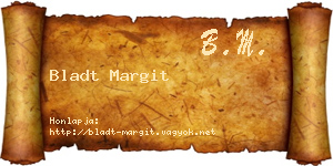 Bladt Margit névjegykártya